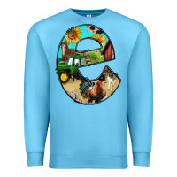 Ocean Blue farm life alphabet lowercase letters e Premium Sweatshirt - BundleAndBundleShop
