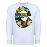 White farm life alphabet lowercase letters e Premium Sweatshirt - BundleAndBundleShop