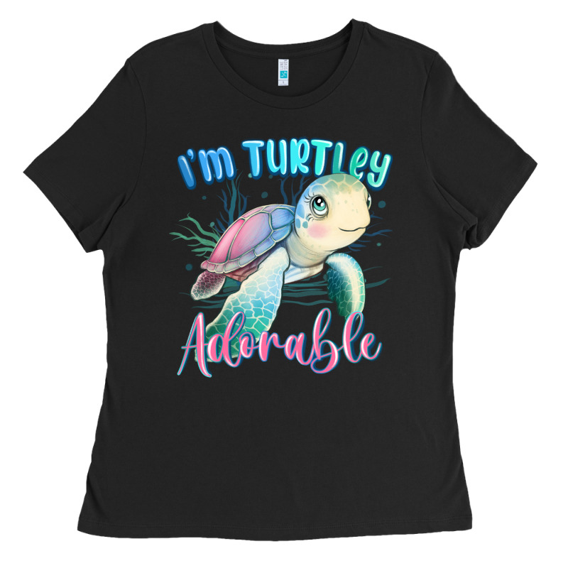Im Turtley Adorable Turtle Ladies Tee by MaliasSmallBusiness | Teevron