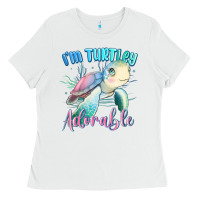 White im turtley adorable turtle Ladies Tee - MaliasSmallBusiness
