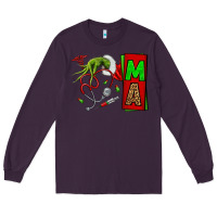 Plum Christmas Character Nurse Long Sleeve Tee - NancyCooperArtShop
