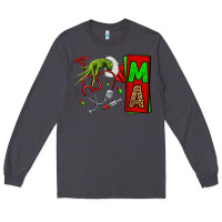 Smoke Christmas Character Nurse Long Sleeve Tee - NancyCooperArtShop