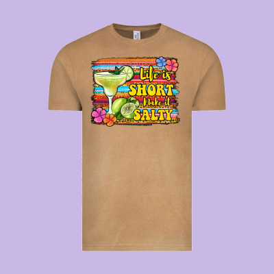 Life Is Short Make It Salty Vintage Tee Designed By Jasminsmagicworld