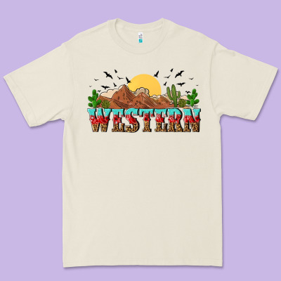 Western Premium Tee Designed By Nancycooperartshop