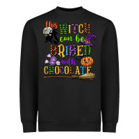 Black this witch can be bribed with chocolate Heavyweight Sweatshirt - CowGirlArtShop