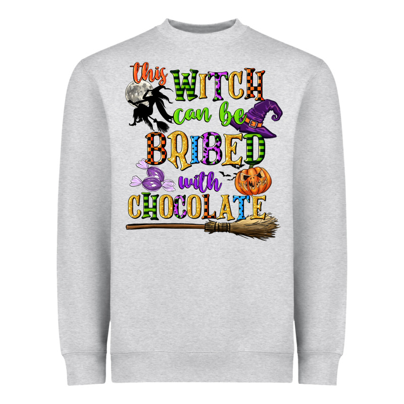 This Witch Can Be Bribed With Chocolate Heavyweight Sweatshirt by CowGirlArtShop | Teevron