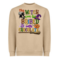 Mushroom this witch can be bribed with chocolate Heavyweight Sweatshirt - CowGirlArtShop