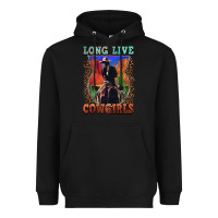 Black long live cowgirls Heavyweight Hoodie - FaDigitalArtStudio