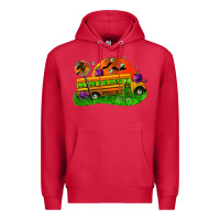 Cardinal Halloween School Bus Premium Hoodie - FaDigitalArtStudio