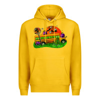 Lemon Halloween School Bus Premium Hoodie - FaDigitalArtStudio