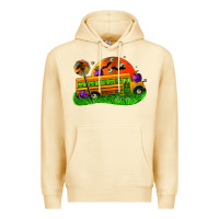 Pina Colada Halloween School Bus Premium Hoodie - FaDigitalArtStudio