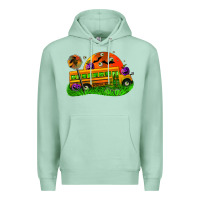 Halloween School Bus Premium Hoodie | Teevron