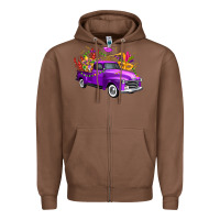 Chestnut Mardi Gras Truck King's Cake Zipper Hoodie - FaDigitalArtStudio
