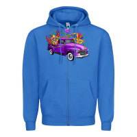 True Royal Mardi Gras Truck King's Cake Zipper Hoodie - FaDigitalArtStudio