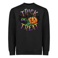 Black trick or treat Heavyweight Sweatshirt - CowGirlArtShop