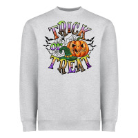 Heather Grey trick or treat Heavyweight Sweatshirt - CowGirlArtShop