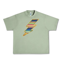 Oil Green Yellow Aztec Patterned Lightning Urban Heavy Tee - Bettercallsaul