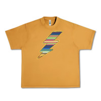 Peanut Butter Yellow Aztec Patterned Lightning Urban Heavy Tee - Bettercallsaul