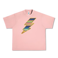 Salmon Yellow Aztec Patterned Lightning Urban Heavy Tee - Bettercallsaul