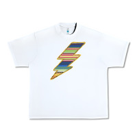 White Yellow Aztec Patterned Lightning Urban Heavy Tee - Bettercallsaul