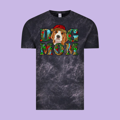 Christmas Beagle Dog Mom Vintage Tee Designed By Ranaportraitstore