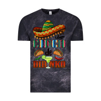 Cloud Black cinco de dirinko sombrero Vintage Tee - BarkalooDesign