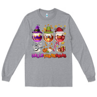 Heather Grey Hallothanksmas wine glasses Long Sleeve Tee - NancyCooperArtShop