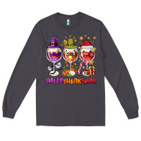 Smoke Hallothanksmas wine glasses Long Sleeve Tee - NancyCooperArtShop