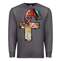 Charcoal Heather farm life alphabet lowercase letters f Premium Sweatshirt - BundleAndBundleShop