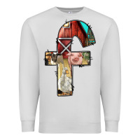 Dove Grey farm life alphabet lowercase letters f Premium Sweatshirt - BundleAndBundleShop