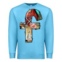 Ocean Blue farm life alphabet lowercase letters f Premium Sweatshirt - BundleAndBundleShop