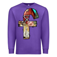 Purple farm life alphabet lowercase letters f Premium Sweatshirt - BundleAndBundleShop