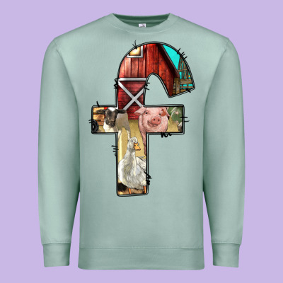 Farm Life Alphabet Lowercase Letters F Premium Sweatshirt Designed By Bundleandbundleshop