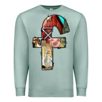 Seafoam farm life alphabet lowercase letters f Premium Sweatshirt - BundleAndBundleShop