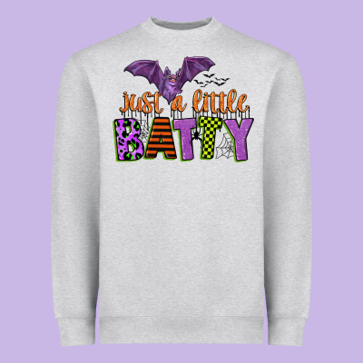 Just A Little Batty Heavyweight Sweatshirt Designed By Cowgirlartshop