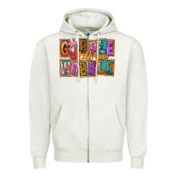 Oatmeal Heather Gobble Till You Wobble Zipper Hoodie - FaDigitalArtStudio