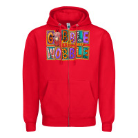 Red Gobble Till You Wobble Zipper Hoodie - FaDigitalArtStudio