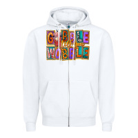 White Gobble Till You Wobble Zipper Hoodie - FaDigitalArtStudio