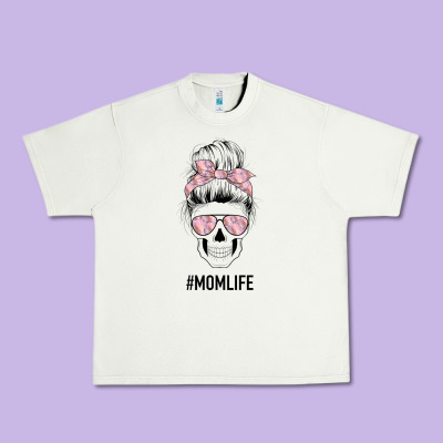 Pink Flower Mom Skull Urban Heavy Tee Designed By Bettercallsaul