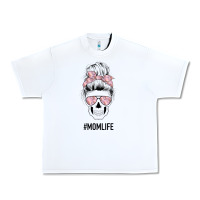 White Pink Flower Mom Skull Urban Heavy Tee - Bettercallsaul