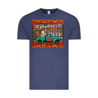 Vintage Denim merry christmas farm truck tumbler Vintage Tee - Jasminsmagicworld