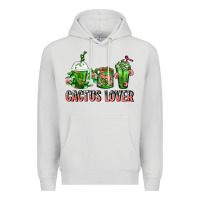 Dove Grey Cactus Lover Cactus Coffee Cups Premium Hoodie - FaDigitalArtStudio