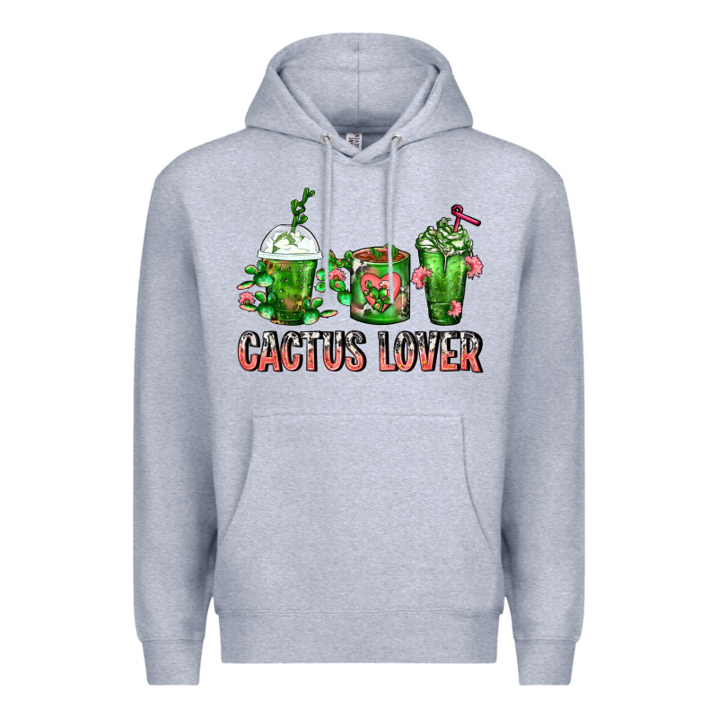Cactus Lover Cactus Coffee Cups Premium Hoodie by FaDigitalArtStudio | Teevron