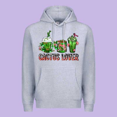 Cactus Lover Cactus Coffee Cups Premium Hoodie Designed By Fadigitalartstudio