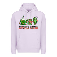Lilac Cactus Lover Cactus Coffee Cups Premium Hoodie - FaDigitalArtStudio