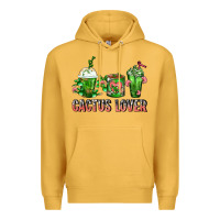 Mustard Cactus Lover Cactus Coffee Cups Premium Hoodie - FaDigitalArtStudio