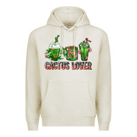 Oatmeal Heather Cactus Lover Cactus Coffee Cups Premium Hoodie - FaDigitalArtStudio