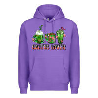 Purple Cactus Lover Cactus Coffee Cups Premium Hoodie - FaDigitalArtStudio