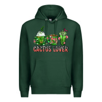 Sports Green Cactus Lover Cactus Coffee Cups Premium Hoodie - FaDigitalArtStudio
