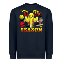 Navy tis the season softball halloween Heavyweight Sweatshirt - CowGirlArtShop